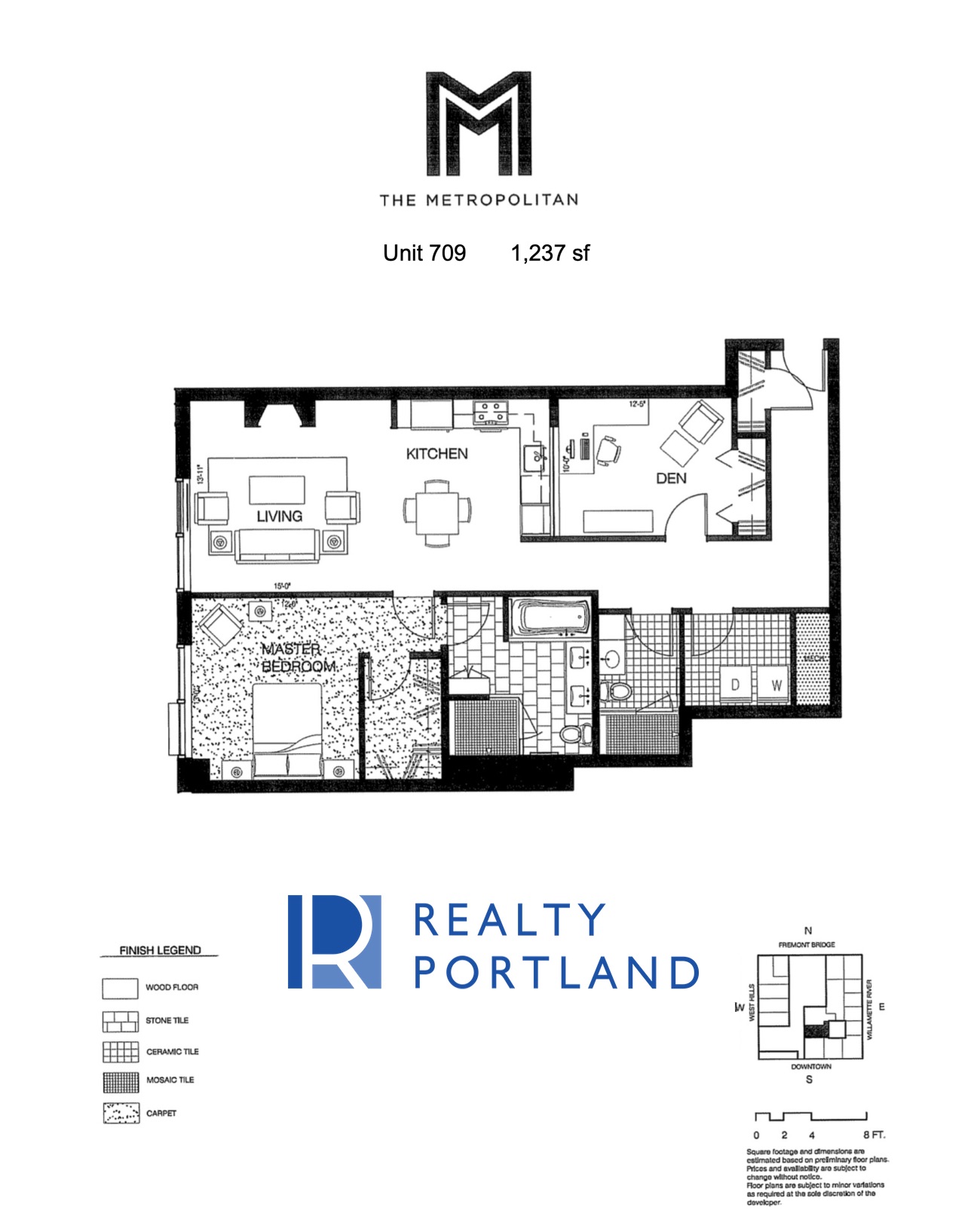 The Metropolitan Unit 709 floor plan