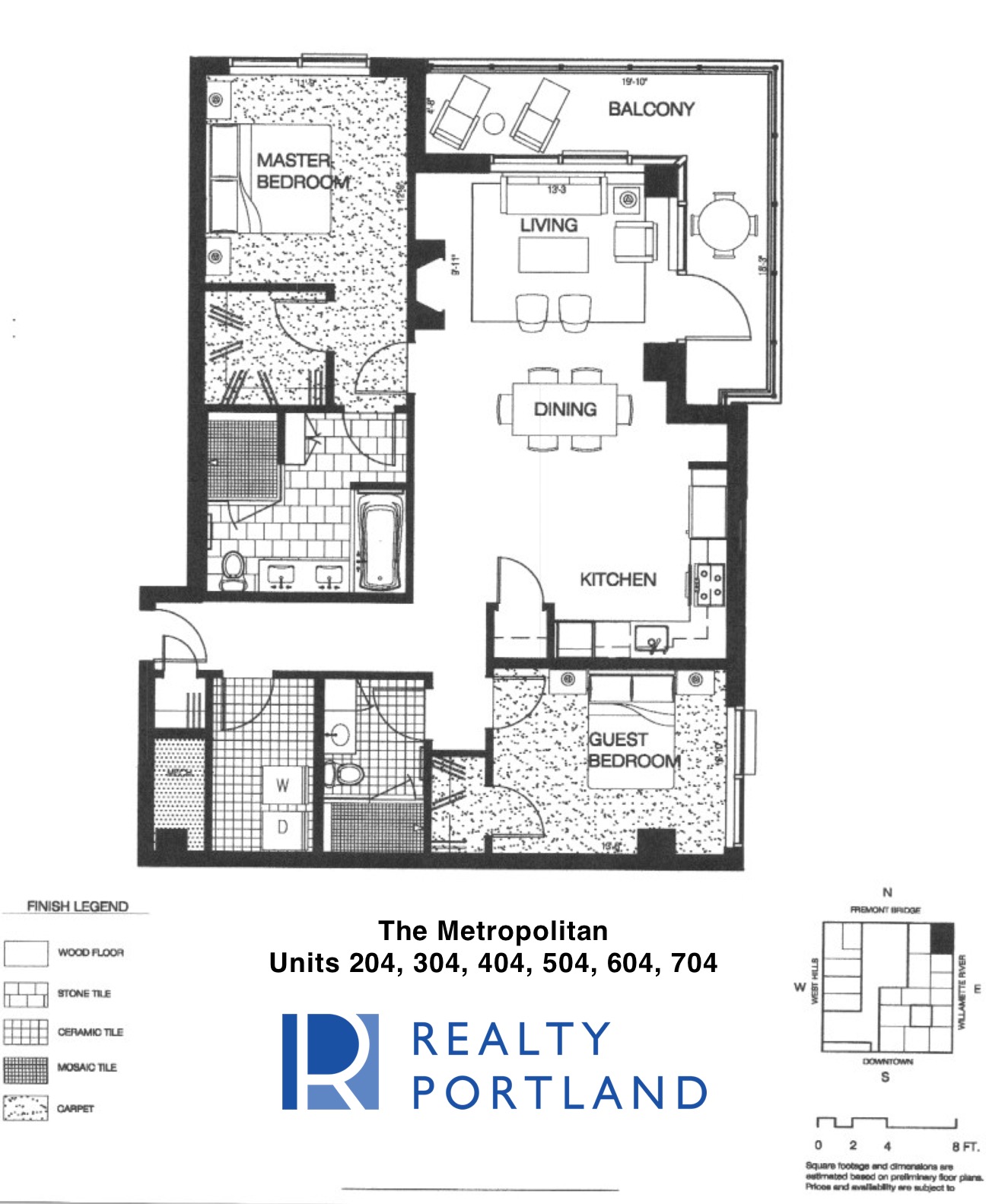 The Metropolitan Units 204–704 floor plan