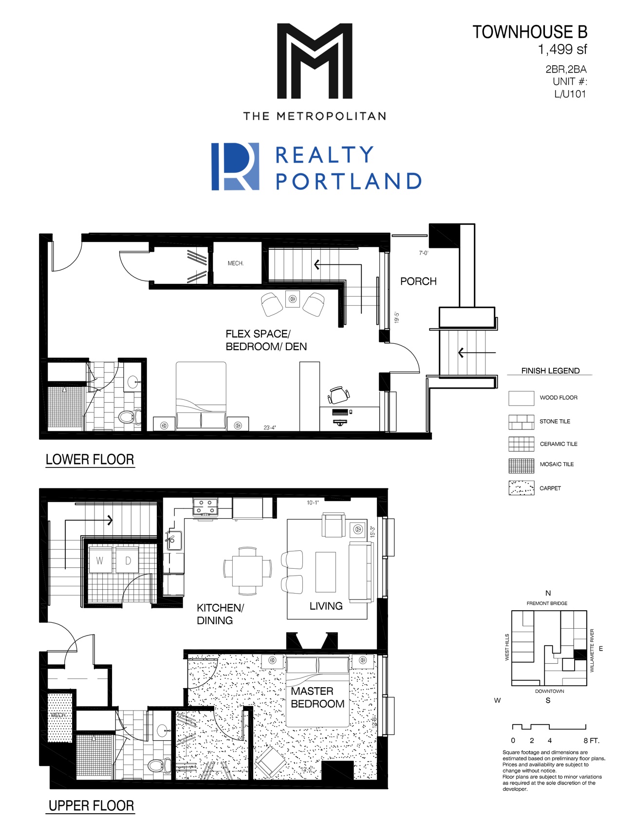 The Metropolitan Townhouse B floor plan